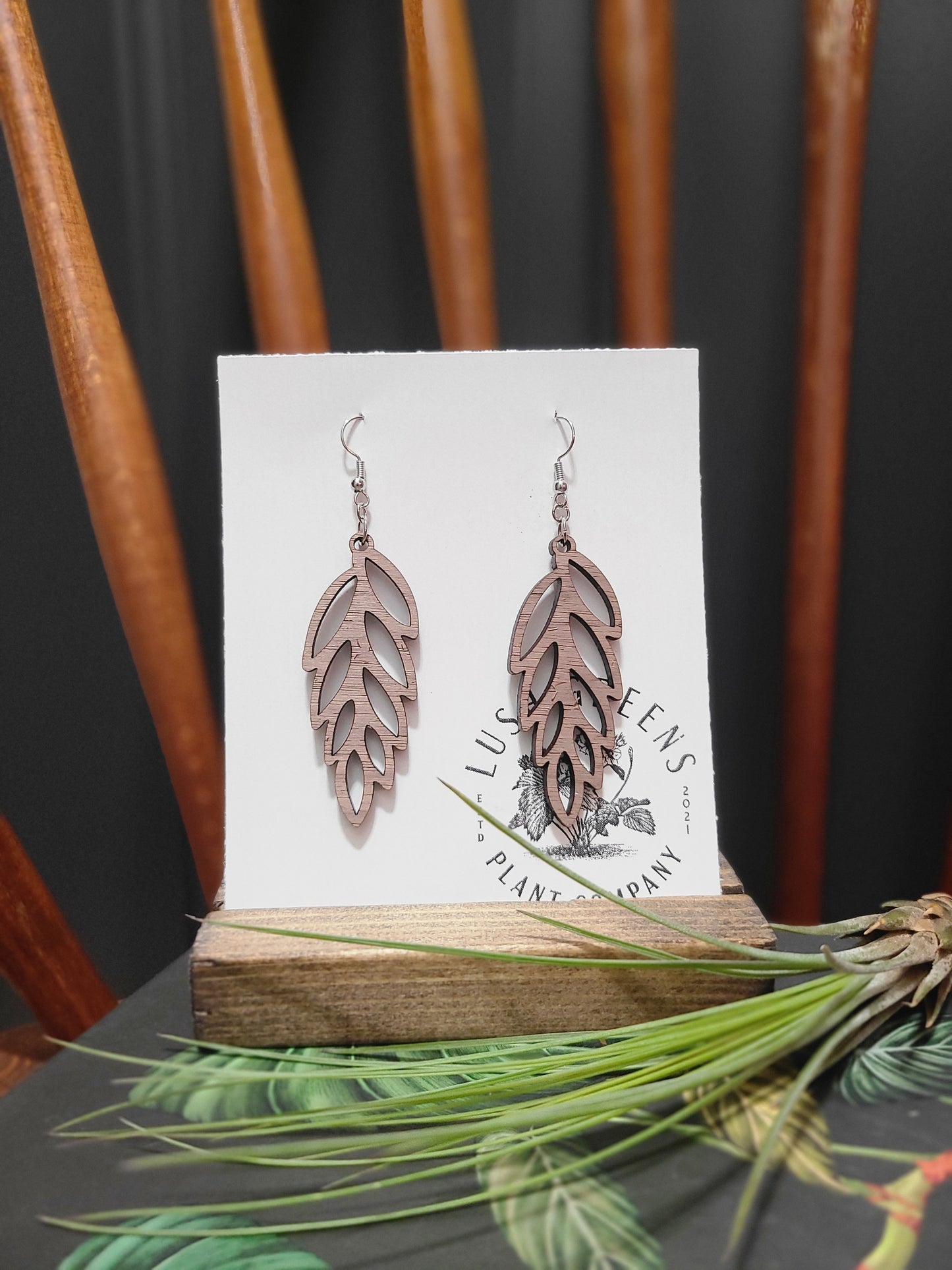 Handmade Wooden Earrings, Style #1